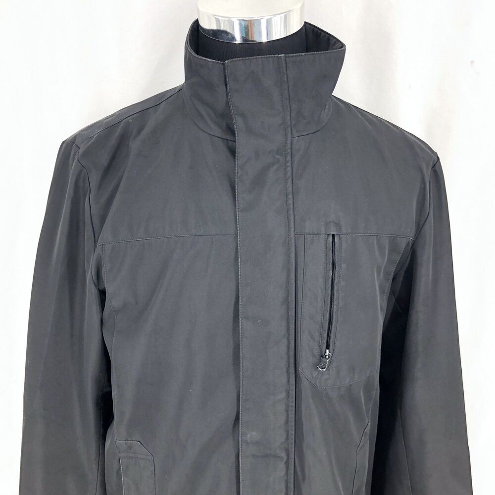 Calvin Klein Soft Shell Water Resistant Windbreaker Jacket Black Medium
